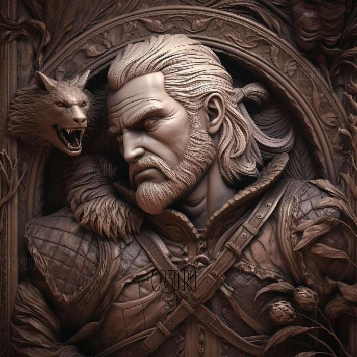 Geralt The Witcher 3 stl model for CNC